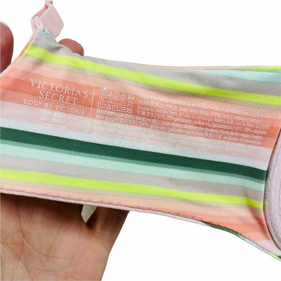 Victoria’s Secret Body by Victoria Lined Perfect Full Coverage Colorful Stripe - Picture 8 of 9